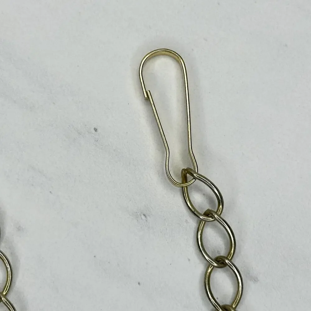 Simple Gold Tone Metal Chain Link Belt Basic Adjustable One Size (OS) ✨